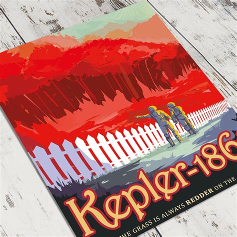 Nasa Kepler 186f Travel Poster Wall Art Design Print Etsy