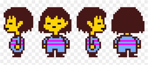 Frisk Sprite Sheet - Undertale Frisk And Chara Pixel, HD Png Download ...