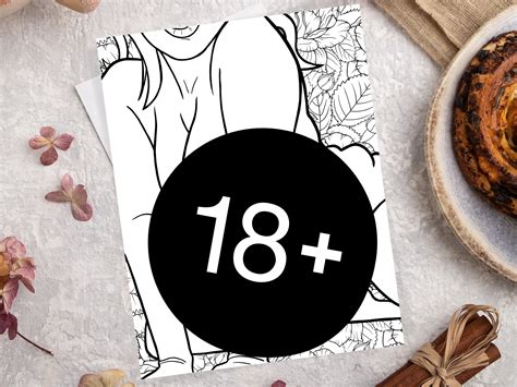 Mature Adult Coloring Page Nsfw Erotic Design Female Art Printable Coloring Page Digital