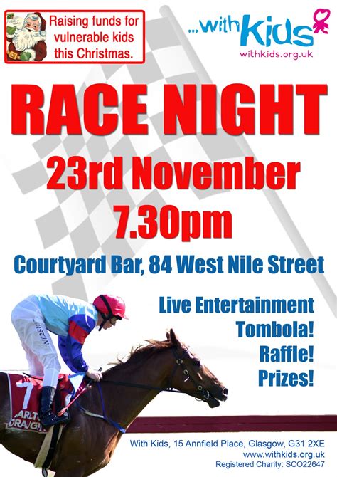 With Kids: Come along to our Race Night at the Courtyard...