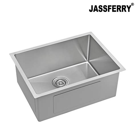 JASSFERRY 23in Single Bowl Handcrafted 18 Gauge Stainless Steel