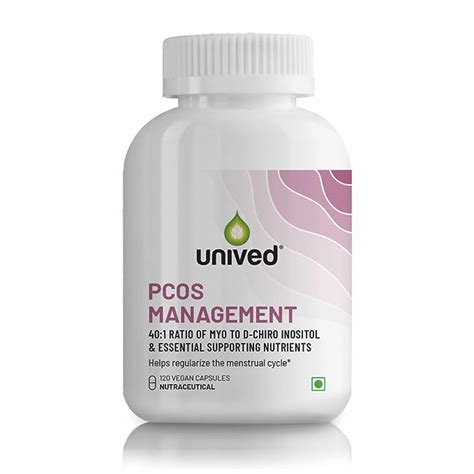 Buy Unived Pcos Management 40 1 Ratio 2000mg Myo Inositol To 50mg D