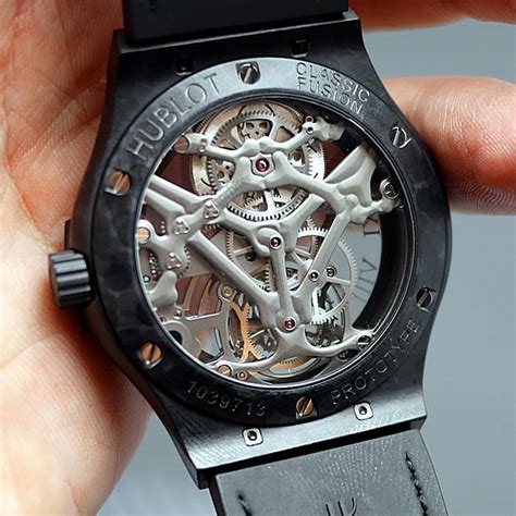 The Hublot Classic Fusion Tourbillon Black Skeleton Skull