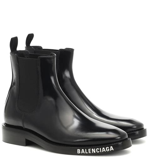 Balenciaga Leather Ankle Boots in Black - Lyst