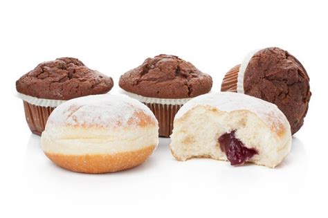 Premium Photo Donuts And Muffins Chocolate Desert