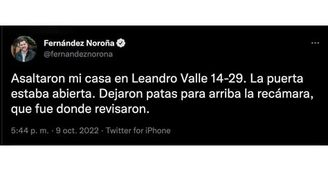 Asaltan casa de Fernández Noroña dejaron patas para arriba la recámara