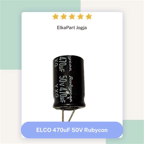 Jual ELCO Rubycon 470uf 50V Kapasitor Elko Capacitor 470 Uf 50 V Volt