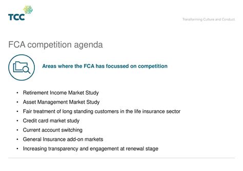 The Fca And Its Competition Agenda Ppt Download