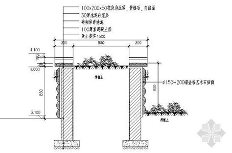 草台详图 园林景观节点详图 筑龙园林景观论坛