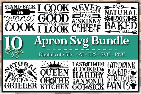 Apron Svg Bundle Graphic By Mightypejes · Creative Fabrica