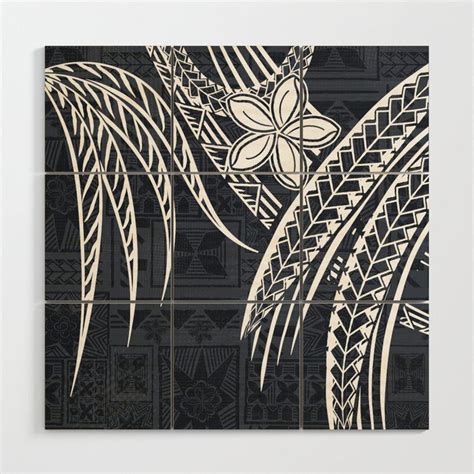 Hawaiian - Samoan - Polynesian Old Tribal Wooden Wall Art by Sun N Threads - 3' x 3' | Wood wall ...