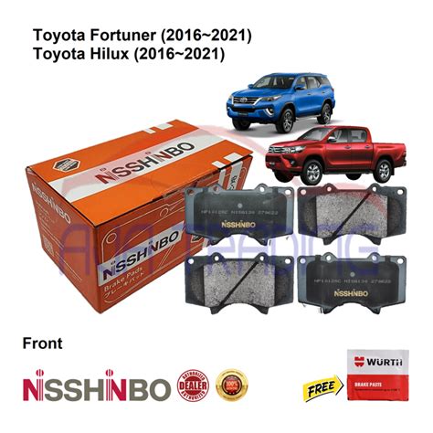 Genuine Nisshinbo Front Brake Pads For Toyota Hilux Toyota