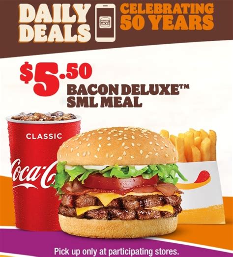 DEAL Hungry Jack S 5 50 Bacon Deluxe Small Meal Via App 3 May 2021