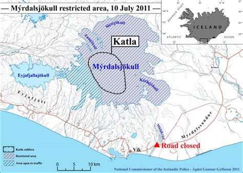 Katla Volcano Map