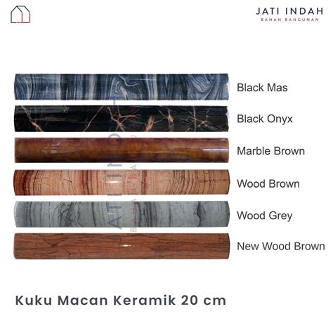 Jual Kuku Macan 20 Cm Marble Wood Bon Bon Lis Pinggiran Keramik