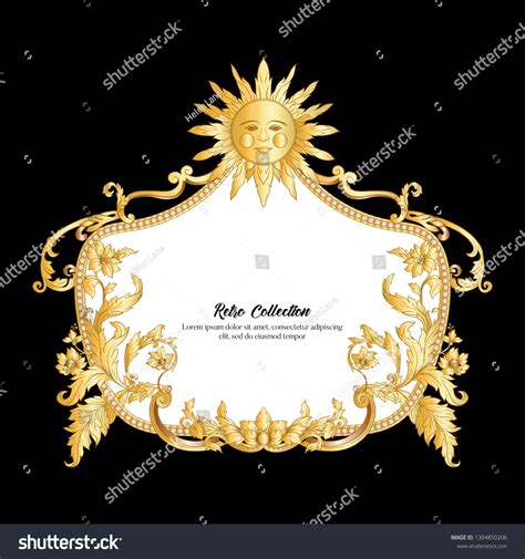 Border Frame Label Rococo Victorian Renaissance Stock Vector Royalty