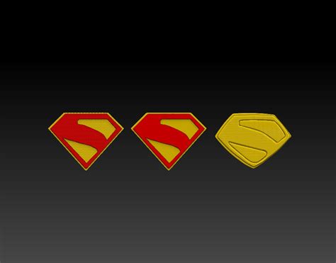 OBJ file Superman Legacy symbols 🦸‍♂️・Design to download and 3D print・Cults