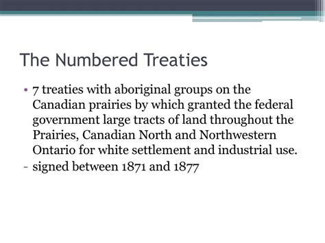 The Numbered Treaties Ppt Download