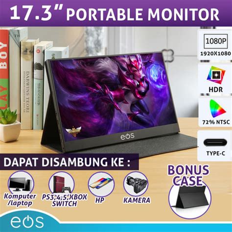 Jual Portable Monitor 17 3 Inch FHD HDR 1920 X 1080 TYPE C HDMI SRGB