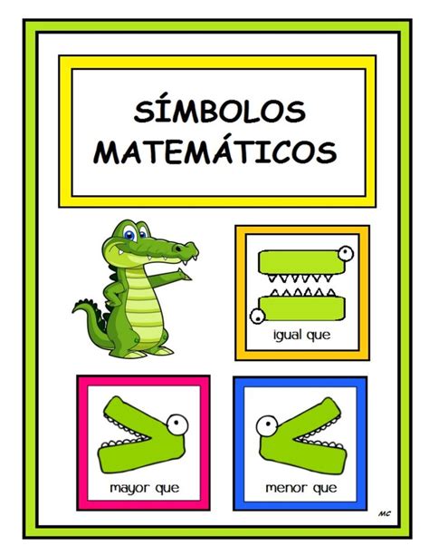 Símbolos igual mayor que menor que Math for kids Teaching math