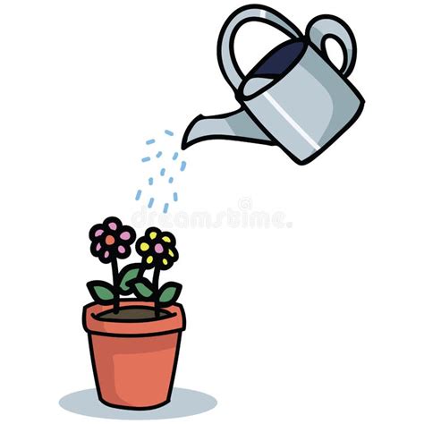 Watering Plant Hand Drawn Stock Illustrations 3004 Watering Plant Hand Drawn Stock