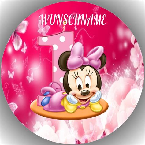 Fondant Tortenaufleger Tortenbild Geburtstag Kompatibel Mit Minnie Maus