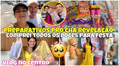 VLOGANDO NA RUA COMPRINHAS PRO CHÁ REVELAÇÃO MENINA OU MENINO COMPREI