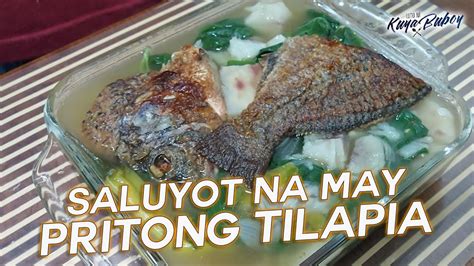 Saluyot Na May Pritong Tilapia Filipino Saluyot Recipe Youtube