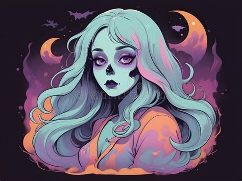 Abstract Pastel Spooky Funny Babe Halloween Ghost Retro Halloween
