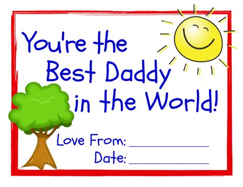 Best Dad Certificate Free Printable