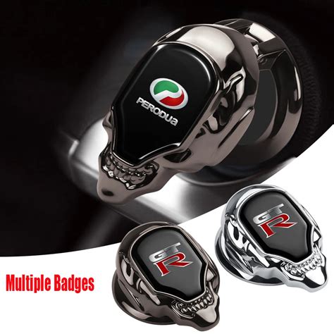 Car Badge One Click Start Protective Cover Interior Start Stop Button