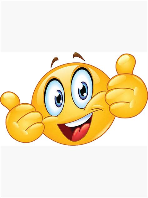 Thumbs Up Smiley Face 3 Sticker For Sale By Hauntersdepot Redbubble