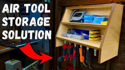 Diy Air Tool Storage Station Nail Gun Organization Youtube