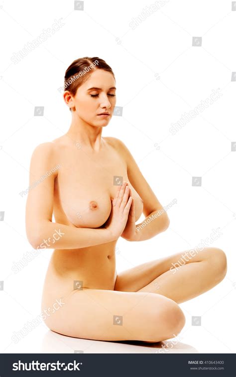 Naked Woman Sitting Yoga Pose Stock Photo Shutterstock