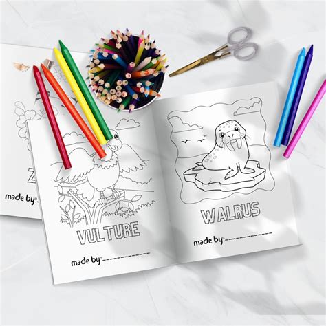 Baby Shower Printable Coloring Book Alphabet Book Storybook First