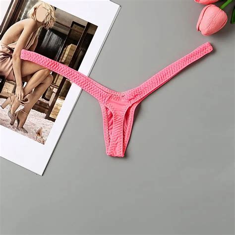 Mini Sexy Underwear Women Thong Low Rise G String Micro Bikini Bottom Thongs Female Panty