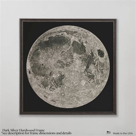 Moon Art, Celestial Art Print, Lunar Art, Old Moon Map, Vintage Art ...