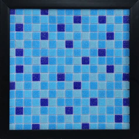 Medallions Blue M Glass Mosaic Swimming Pool Tiles X Feet