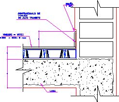 Detalle Piso Tecnico Con Vinilico Y Contrazocalo De Vinilico En Autocad