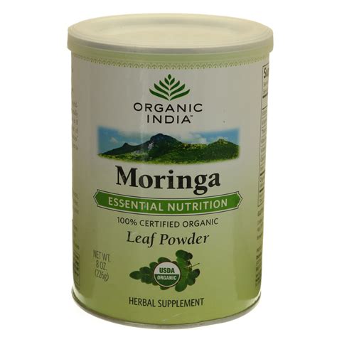 Organic India Moringa Essential Nutrition Leaf Powder Shop Herbs