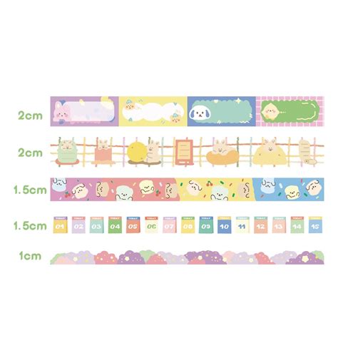 Jual Masking Tape Washi Tape Cartoon Set Rabbit Dan Bear Box Isi