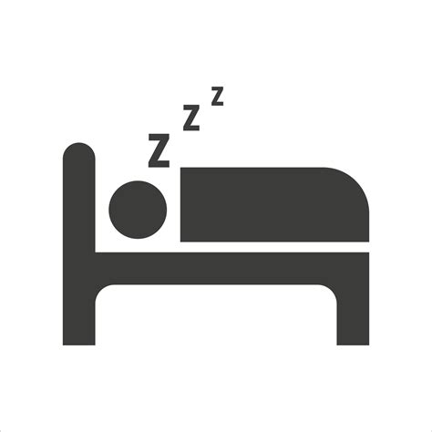 Sleeping Icon Isolated On White Background Dream Vector Illustration