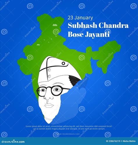 Netaji Subhash Chandra Bose Jayanti Banner Design Vector Illustration