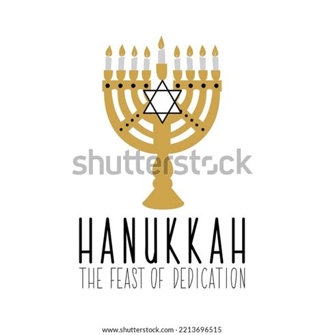 Happy Hanukkah Card Hanukkah Feast Dedication Stock Vector Royalty