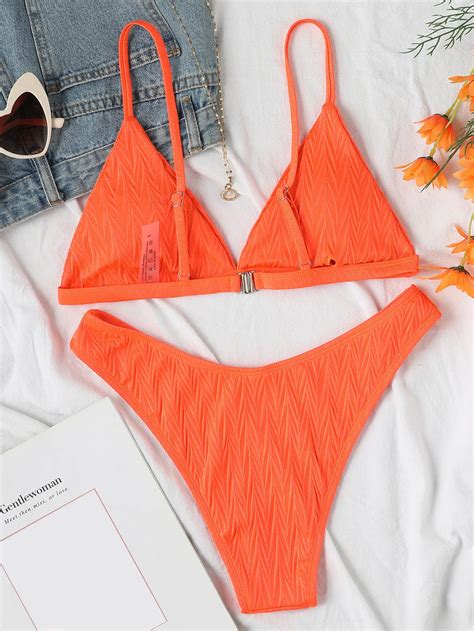 Orange Triangle Bikini Two Piece Thong Swimsuit Sexy Swimwear 2022 Buy Orange Triangle Bikini