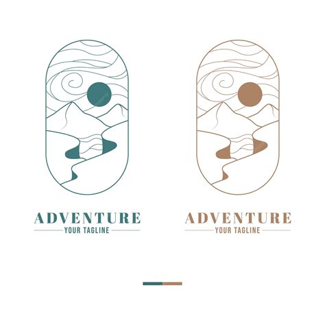 Premium Vector | Adventure logo badge emblem line art vector symbol ...