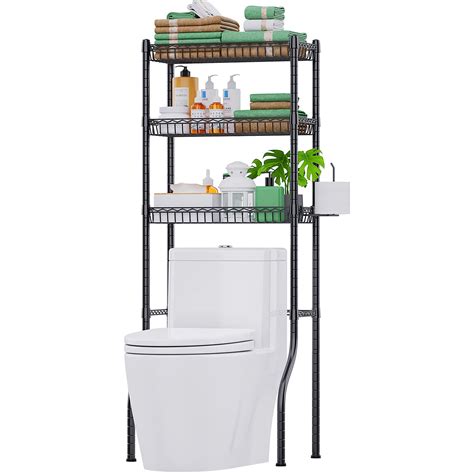 LEHOM Bathroom Organizer Over The Toilet Storage 3 Tier Bathroom