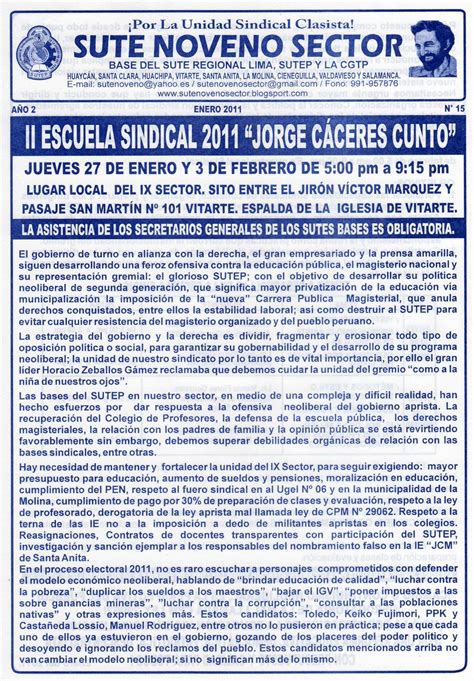 Pagina Web Del Comit Ejecutivo Del Sute Noveno Sector De Lima Enero