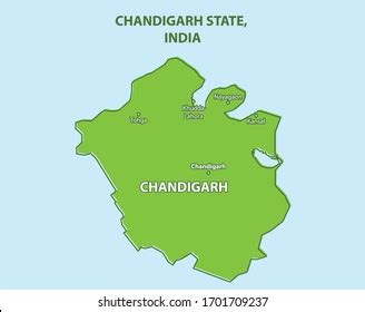 Chandigarh Map White Background Images Stock Photos Vectors