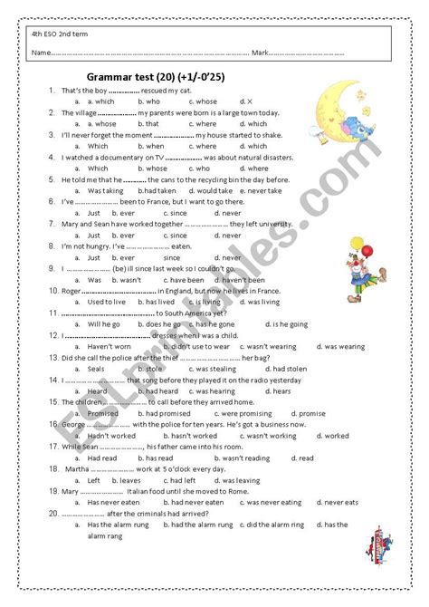 Multiple Choice 2 A2 B1 With Key Esl Worksheet By Nataliaalmoines